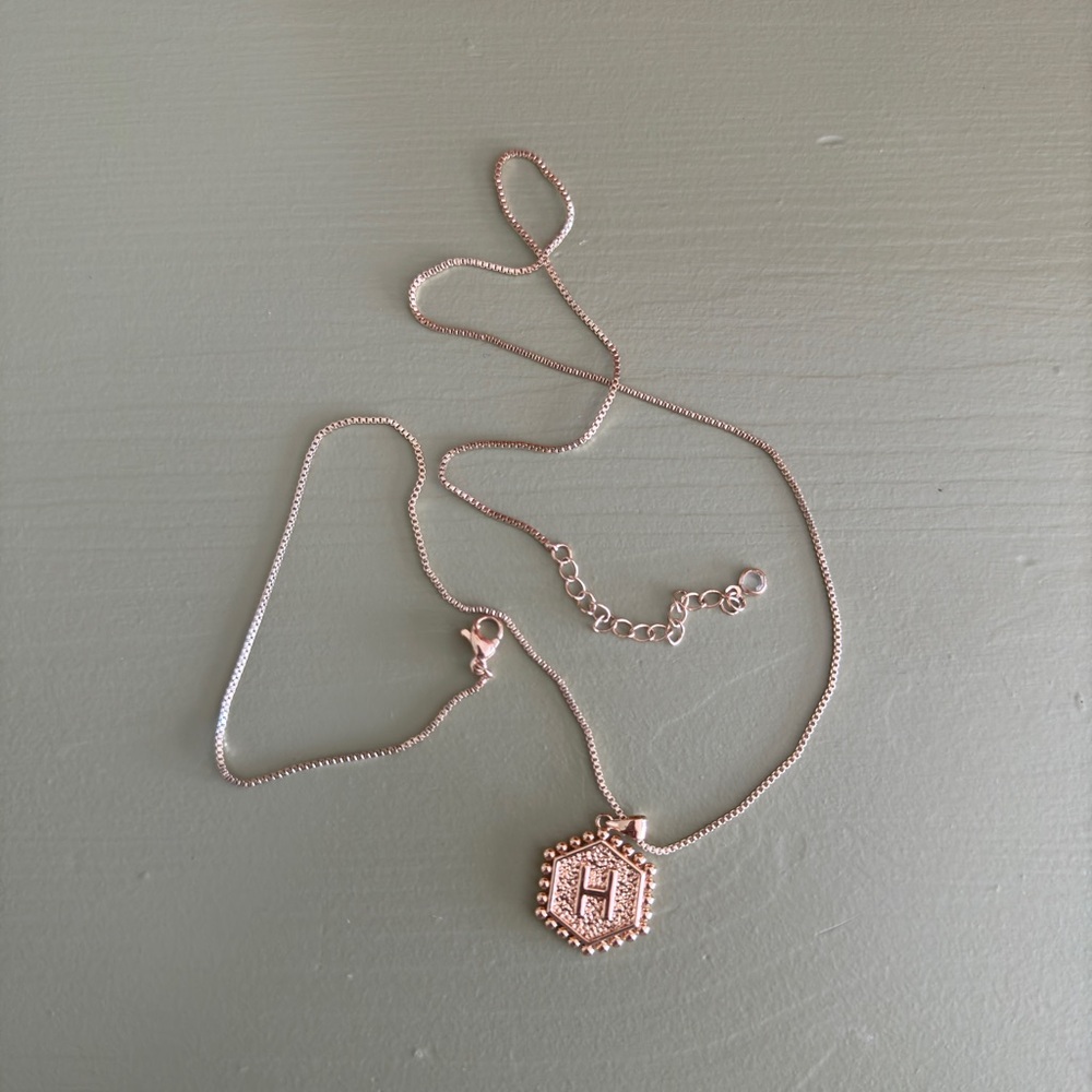 H initial necklace
